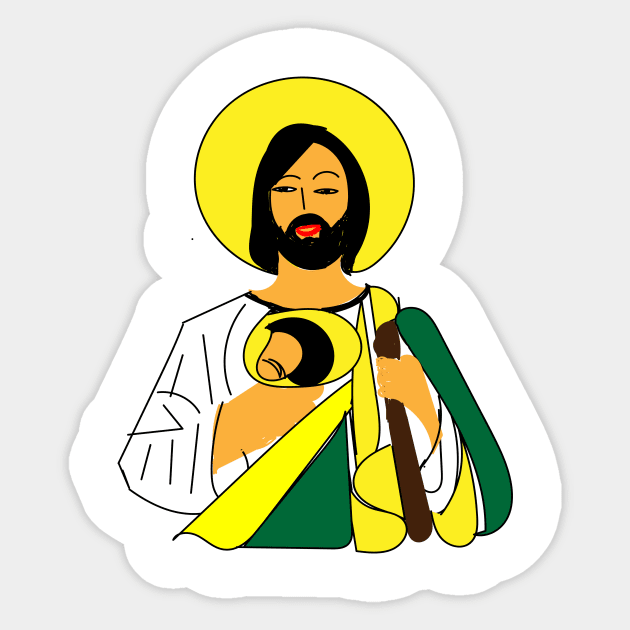 Saint Jude Thaddeus Sticker by FlorenceFashionstyle